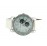 Womage 9346 Orologio analogico - quadrante rotondo - cinturino in ecopelle (bianco)
